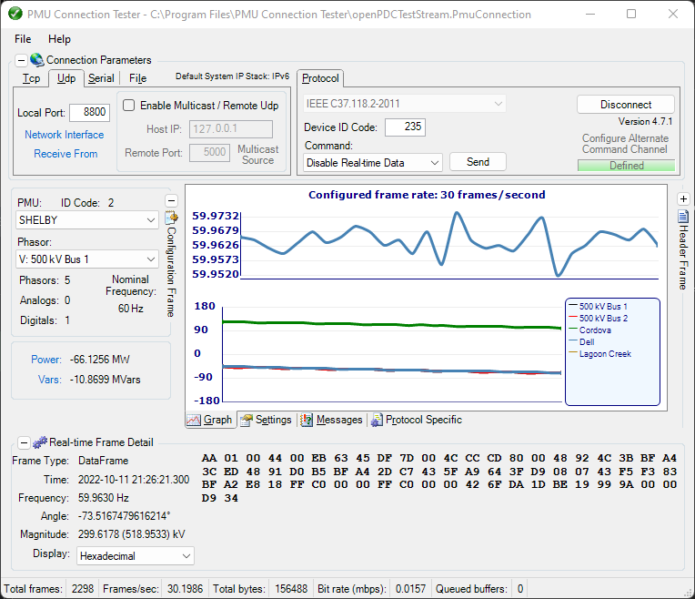 PMU Connection Tester